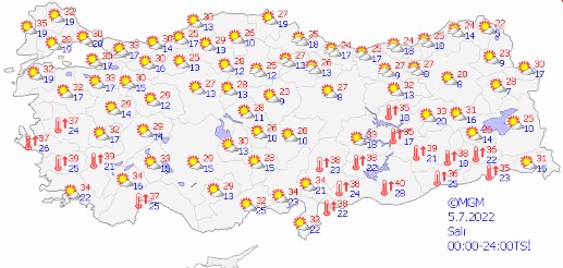 Meteoroloji hava durumu uyarısı yaptı! Bazı iller 40 dereceyi görecek!